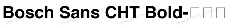 Bosch Sans CHT Bold字体转换